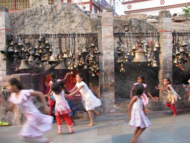 Kids playing at Kamakhya Temple, Guwahati, Assam
